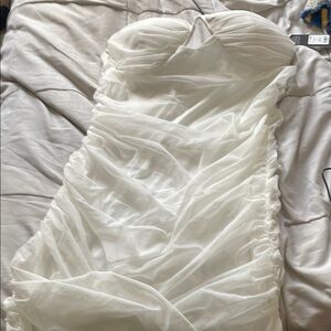 Fashion Nova White Backless Dress